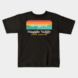 Maggie Valley North Carolina Mountain Town Vacation Kids T-Shirt